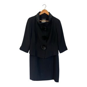 Jodi Skirt Set Jacket Blazer Outfit Size 10 Women's Formal Black